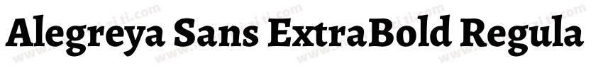 Alegreya Sans ExtraBold Regula字体转换